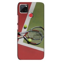Чехлы с принтом Спортивная тематика для Realme C12 (Ракетки теннис)