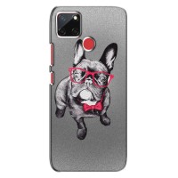 Чехол (ТПУ) Милые собачки для Realme C12 (Бульдог в очках)