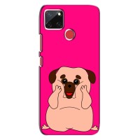 Чехол (ТПУ) Милые собачки для Realme C12 – Веселый Мопсик