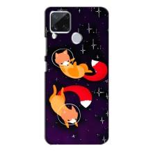 Чохли з картинкою Лисичка для Realme C15 (VPrint) (Лисички космонавти)