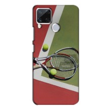 Чехлы с принтом Спортивная тематика для Realme C15 (Ракетки теннис)