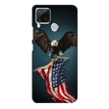 Чехол Флаг USA для Realme C15 – Орел и флаг
