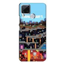 Чохол Майнкрафт на Realme C15 (AlphaPrint) Minecraft (фон Minecraft)