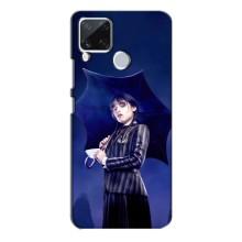 Чохли Венсдей на Realme C15 Уенсдей (AlphaPrint) (Венздей з парасолькою)