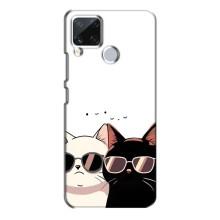 Чехол с рисунком кот на Realme C15 – Коты в очках