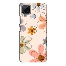 Чохол з квітковим принтом на РєалМє С15 – Кольорові квіти