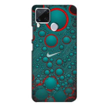 Силиконовый Чехол на Realme C15 с картинкой Nike – Найк зеленый