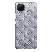 Текстурный Чехол Louis Vuitton для Реалми С15 – Белый ЛВ