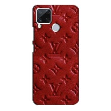Текстурный Чехол Louis Vuitton для Реалми С15 – Красный ЛВ