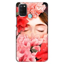 Чехлы (ART) Цветы на Realme C17 (VPrint) (Глаза в цветах)