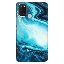 Мраморний чехол на Realme C17 (VPrint) (Блакитний мрамор)