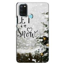 Новогодние, Праздничные Чехлы для Realme C17 - 2024 год (Let it snow)