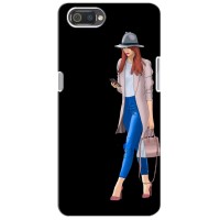 Чехол с картинкой Модные Девчонки Realme C2 – Девушка со смартфоном