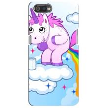 Чехол Unicorn на Realme C2 (Радуга единорожка)
