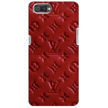 Текстурный Чехол Louis Vuitton для Реалми с2 – Красный ЛВ