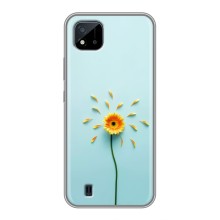 Чехлы с Цветами для Realme C11 (2021) / C20 (VPrint) (Желтый цветок)