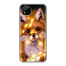 Чехлы с картинкой Лисички для Realme C11 (2021) / C20 (VPrint) (Лисичка в гирляндах)