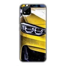 Чехлы с Машинами на Реалми С11 (2021) / С20 (VPrint) (Желтая машина)