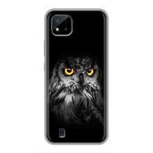Чохли з принтом СОВИ для Realme C11 (2021) / C20 (Сова на чорному)