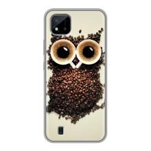 Чохли з принтом СОВИ для Realme C11 (2021) / C20 (Сова з зерен кави)