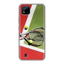 Чохли з прінтом Спортивна тематика для Realme C11 (2021) / C20 (Ракетки теніс)