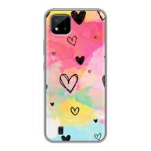 Чохли з тематикою "Маленькі Сердчеки" на Realme C11 (2021) / C20 (Яскраві серця)