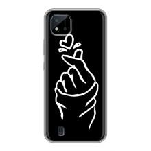 Чохол (Знак сердечка) для Realme C11 (2021) / C20 (Сердечко на чорному)