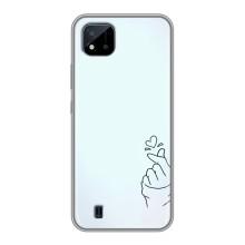 Чохол (Знак сердечка) для Realme C11 (2021) / C20 (Сердечко на блакитному)