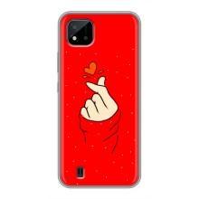 Чохол (Знак сердечка) для Realme C11 (2021) / C20 (Сердечко на червоному)