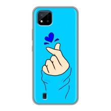 Чохол (Знак сердечка) для Realme C11 (2021) / C20 (Сердечко на синоьому)