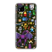 Чехол Майнкрафт на Realme C11 (2021) / C20 (AlphaPrint) Minecraft (Коллаж Майнкрафт)