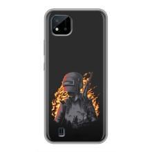 Чохол з картинкою "Герой Pubg" на Realme C11 (2021) / C20 (В полум'ї)