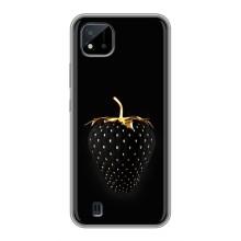 Чохол з зображенням смачної їжі для Realme C11 (2021) / C20 (Чорна полуниця)