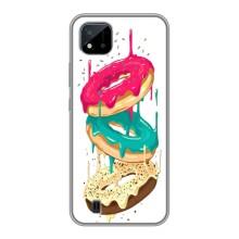 Чохол з зображенням смачної їжі для Realme C11 (2021) / C20 (Соковиті пончики)