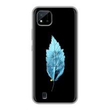 Чохол з картинками на чорному фоні для Realme C11 (2021) / C20 (Листя)