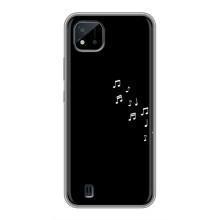 Чохол з картинками на чорному фоні для Realme C11 (2021) / C20 (Ноти)