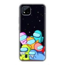 Чехол Амонг Ас для Realme C11 (2021) / C20 (AlphaPrint) (Скины в космосе)