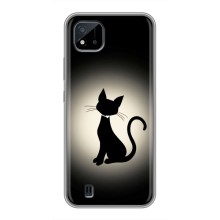 Чехол с принтом для Realme C11 (2021) / C20 (AlphaPrint) Модные коты – Силуэт котика