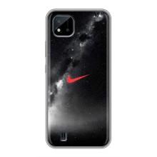 Чехол для Realme C11 (2021) / C20 - с принтом Найк (AlphaPrint) (Найк красный)