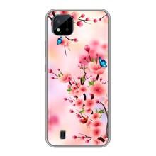 Чохол з картинкою Сакури на Realme C11 (2021) / C20 (Метелики на сакурі)