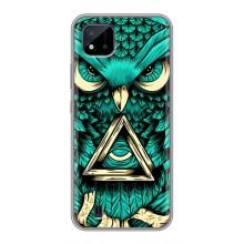 Чехол с птицами на Realme C11 (2021) / C20 (VPrint) (Сова с глазом)