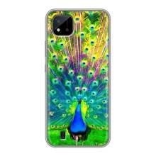Чехол с птицами на Realme C11 (2021) / C20 (VPrint) (Яркий Павлин)
