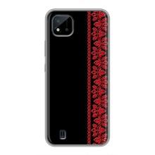 Силіконовый Чохол на Realme C11 (2021) / C20 з картинкой Вишиванки (Вишиванка на чорному)