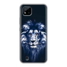 Чехол со Львом для Realme C11 (2021) / C20 (VPrint) (Синий Лев)