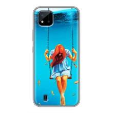 Чохол Стильні дівчата на Realme C11 (2021) / C20 (Дівчина на гойдалці)