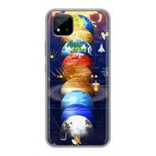 Чохол (ТПУ) з планетами на Realme C11 (2021) / C20 (Арт планети)