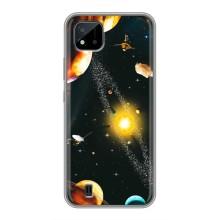 Чохол (ТПУ) з планетами на Realme C11 (2021) / C20 (Вид з космосу)