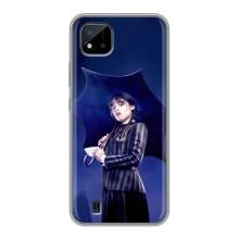 Чехлы Венсдей на Realme C11 (2021) / C20 Уэнсдей (AlphaPrint) (Уэнздей с зонтом)