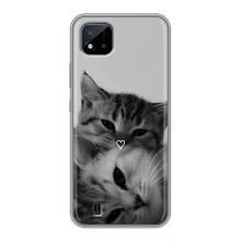 Чехол с рисунком кот на Realme C11 (2021) / C20 – Пара котов