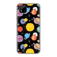 Космические Чехлы для Реалми С11 (2021) / С20 (VPrint) (Рисованные планеты)